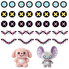 180Pcs 5 Styles Felt Craft Doll Decorations, for DIY Doll Toys Puppet Plush Animal Making