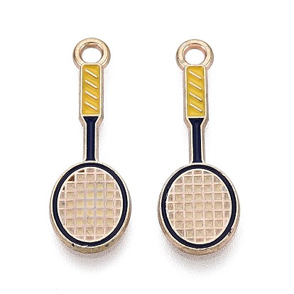 Подвески из сплава и эмали, подвески для бадминтонных ракеток, золотые