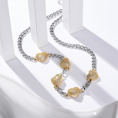 Ожерелья с подвеской в виде сердца из латуни для женщин, без кадмия и без свинца, долговечный