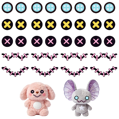 180Pcs 5 Styles Felt Craft Doll Decorations, for DIY Doll Toys Puppet Plush Animal Making