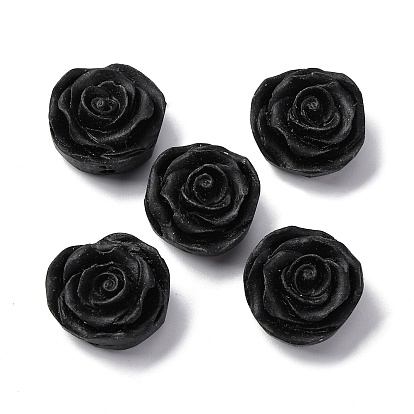 Киноварь бисера, резные лакированные, цветок