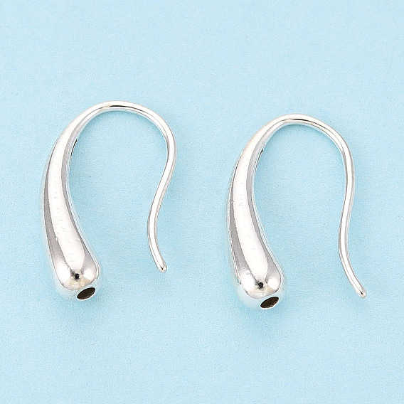 925 стерлингового серебра серьги крюков, слеза