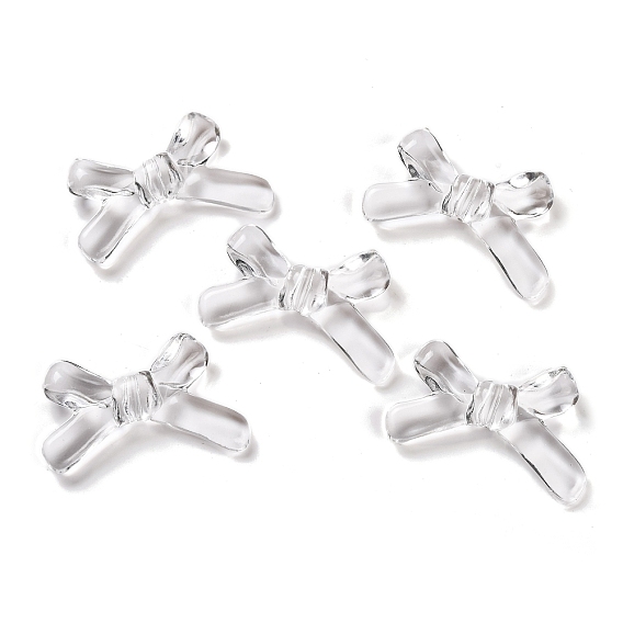 Прозрачные акриловые бусины, бантом