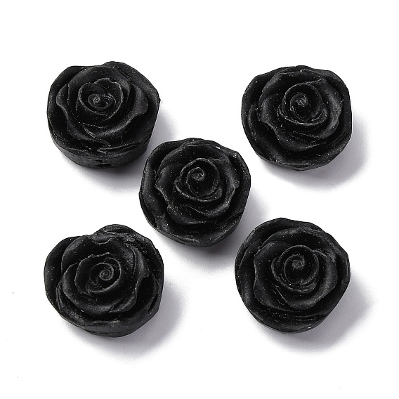 Киноварь бисера, резные лакированные, цветок