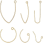 Messing Ohrhaken, mit horizontaler Schleife