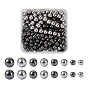 8 нити 8 стили немагнитные синтетические гематитовые бусины нити, класс А, круглые