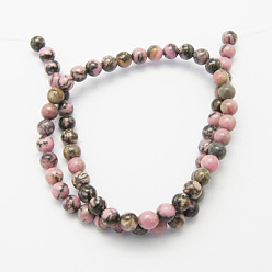 Natural Rhodonite Beads Strands, Round