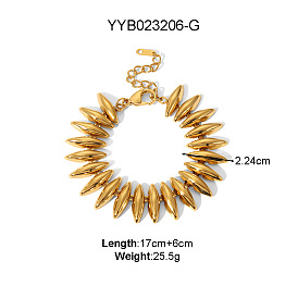 304 браслеты-цепочки из нержавеющей стали для женщин, элегантные ювелирные аксессуары, реальный 18 k позолоченный