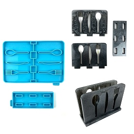 DIY Flatware Storage Rack Silicone Molds, Resin Casting Molds, For UV Resin, Epoxy Resin Craft Making