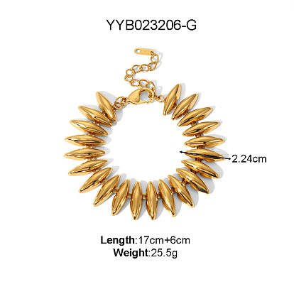 304 браслеты-цепочки из нержавеющей стали для женщин, элегантные ювелирные аксессуары, реальный 18 k позолоченный