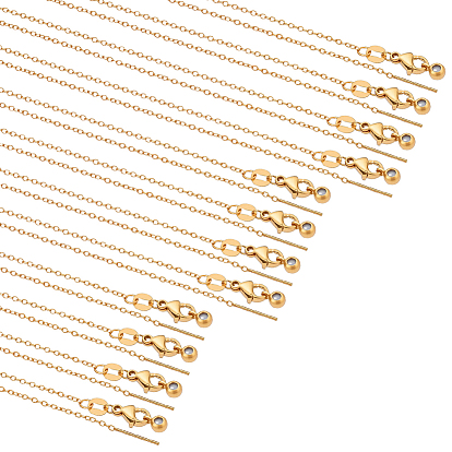 12 шт. 3 стили 304 регулируемая цепочка из нержавеющей стали с ползунком