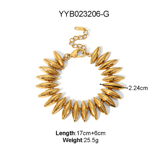 304 браслеты-цепочки из нержавеющей стали для женщин, элегантные ювелирные аксессуары, реальный 18 k позолоченный