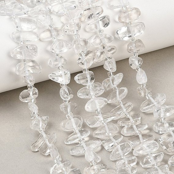 Природных кристаллов кварца бисер нитей, горного хрусталя, самородки, с бисером