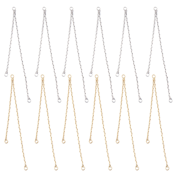 12 шт. 2 цвета латунные звенья цепи люстры, форма цепи
