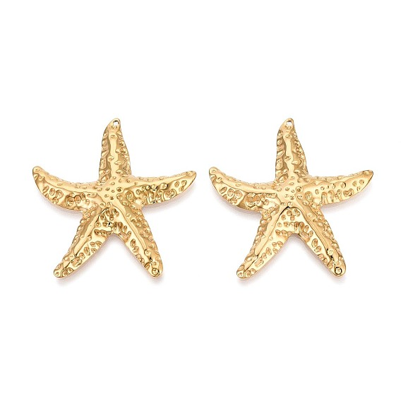 304 из нержавеющей стали большие кулоны, прелести морская звезда, ионное покрытие (ip)