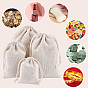 PandaHall Elite 16Pcs 4 Style Polyester Blank DIY Craft Drawstring Bag, Cotton Drawstring Bags, for Valentine Birthday Wedding Party Candy Wrapping