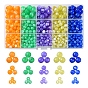 595Pcs 15 Style Acrylic Beads, Imitation Gemstone, Round
