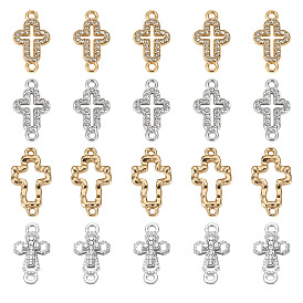 20 шт. 4 стили сплава кристаллы стразы разъем подвески, полые поперечные связи