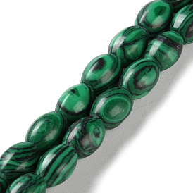 Synthetic Malachite Beads Strands, Rice