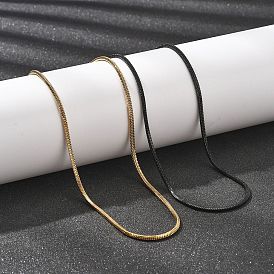 2мм 304 квадратные ожерелья из нержавеющей стали в виде змейки для женщин