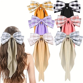 Cloth Snap Hair Clips, Bowknot, Hair Accessories for Women Girls