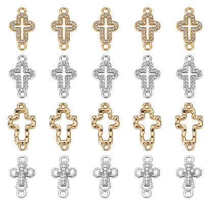 20 шт. 4 стили сплава кристаллы стразы разъем подвески, полые поперечные связи