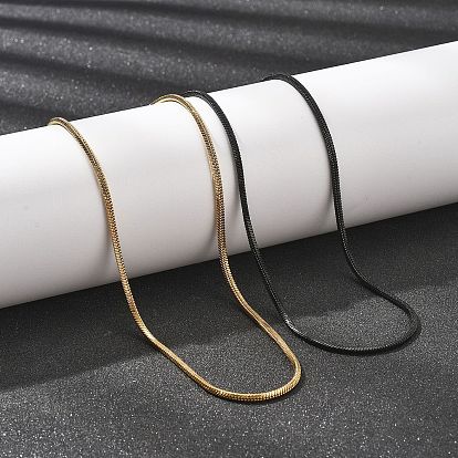 2мм 304 квадратные ожерелья из нержавеющей стали в виде змейки для женщин