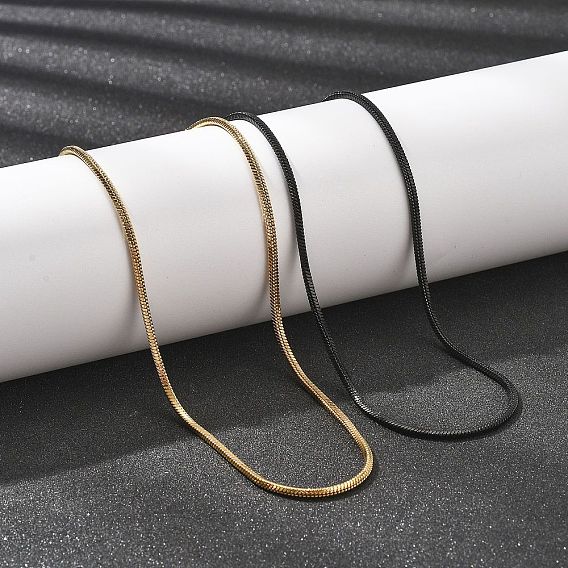 2мм 304 квадратные ожерелья из нержавеющей стали в виде змейки для женщин