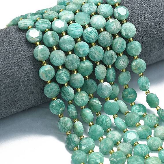 Природных драгоценных камней бисер нитей, граненый шестиугольный разрез, плоско-круглые, с бисером