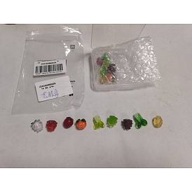 18Pcs 9 Styles Autumn Theme Handmade Lampwork Beads, Mixed Shapes