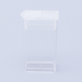 Conteneurs de perle plastique, flip top stockage de perles, pour boîte de rangement de perles de rocaille, rectangle