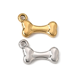 Pendentifs en acier inoxydable, charmes d'os