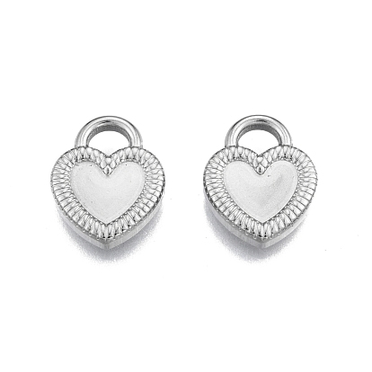 Pendentifs en acier inoxydable, cœur