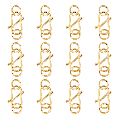 12 шт. 925 застежки S-образные из стерлингового серебра, с целью перехода в кольце