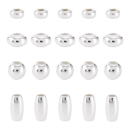 40 шт. 4 стили 925 бусины из стерлингового серебра, разнообразные