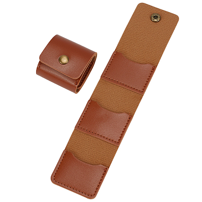 2 шт. сумки для хранения из искусственной кожи, с кнопкой оснастки, для хранения медиаторов