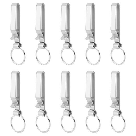 10шт. брелок из нержавеющей стали с зажимом для ремня безопасности