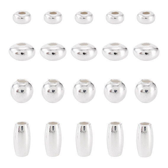 40 шт. 4 стили 925 бусины из стерлингового серебра, разнообразные