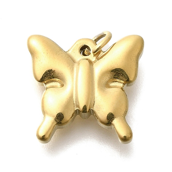 Ионное покрытие (ip) 304 подвески из нержавеющей стали, с целью перехода в кольце, очарование бабочки