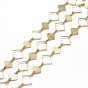 Handmade Brass Rhombus Link Chains, with Spool, Long-lasting Plated, Unwelded