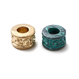 Сплавочные овальные бусины тибетского стиля , круглые, без кадмия, без никеля и без свинца, долговечный