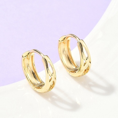 Полые латунные серьги-кольца, стойки покрытие, без свинца и без кадмия, долговечный