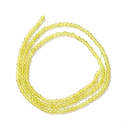 Hebras de cuentas de jade natural de grado aa, rondo