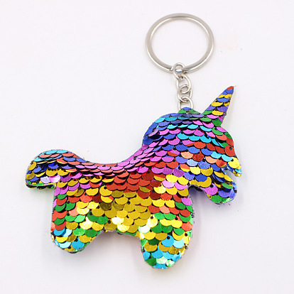 Sparkling Unicorn Keychain & Bag Charm - Reflective Christmas Animal Pendant Gift