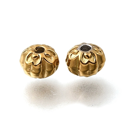 304 из нержавеющей стали бусы, ионное покрытие (ip), цветок