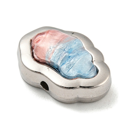 Alloy Resin Pendants, Two Tone Cloud Charms