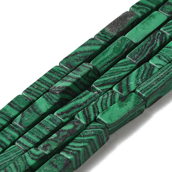 Синтетического малахита бисер нитей, кубоид