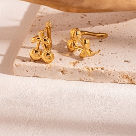 Серьги из 304 нержавеющей стали, вишня