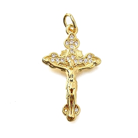 Латунные микро проложить кубического циркония подвески, подвески в виде креста-распятия, без свинца и без кадмия, стойки покрытие, долговечный, с целью перехода в кольце