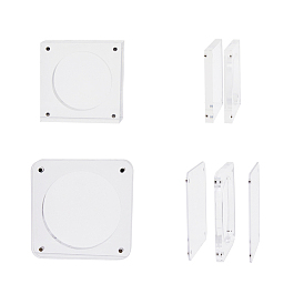 2 наборы 2 стиль прозрачный квадратный акриловый магнитный держатель для монет, Рамка для ювелирных изделий с капсулой для монет, квадратный